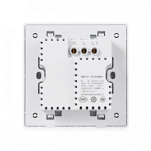 Умный выключатель Aqara Smart Light Switch ZigBee одинарный без нулевой линии QBKG21LM - 3