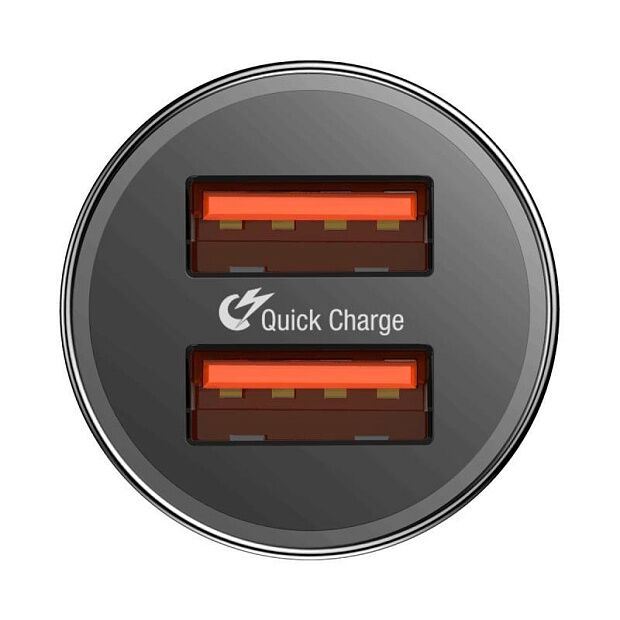 Автомобильное ЗУ Baseus Screw Dual-USB Quick Charge Car Charger 36W CAXLD-B01 (Black/Черный) - 4