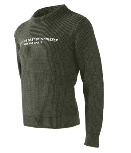 Свитер Friend Only Fashion Round Neck Print Sweater (Green/Зеленый) - 2