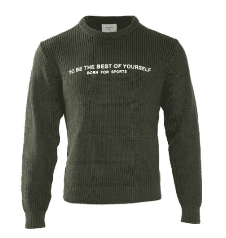 Свитер Friend Only Fashion Round Neck Print Sweater (Green/Зеленый) - 1